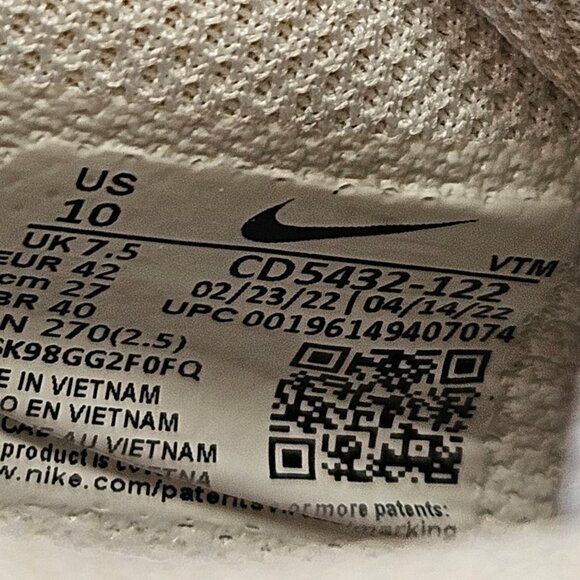 Nike Women's Air Max Excee Athletic Shoes, White/Lapis, Sz 10 - Picture 16 of 16